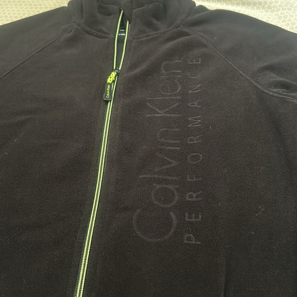 Calvin Klein Performance Full Zipper Jacket Fleece size M Black - Picture 2 of 5